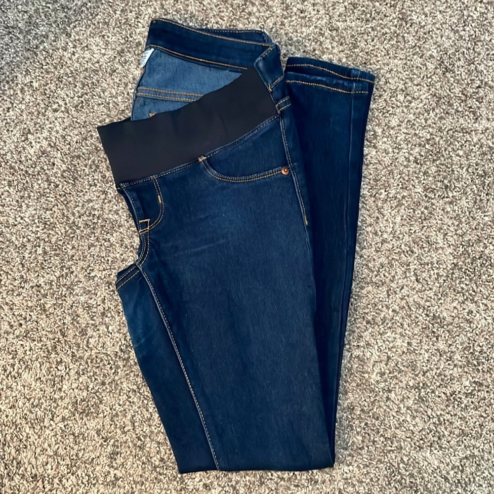 Old Navy Maternity Rockstar Super Skinny Front Low Panel Jeans